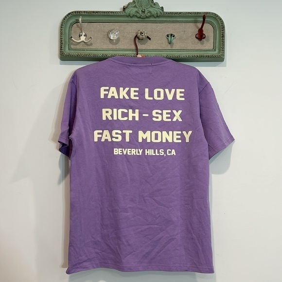 New Hotel Homme + Femme Beverly Hills lavender short sleeve crewneck T-shirt sm - Picture 5 of 5